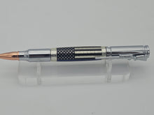 Load image into Gallery viewer, Wood Inlay Thin Blue Line Hand Made Police Pen, Law Enforcement Police Sheriff