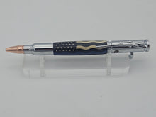 Load image into Gallery viewer, Wood Inlay Thin Blue Line Hand Police Bolt Action Rifle Pen Rustic Flag, Law Enforcement Police Sheriff