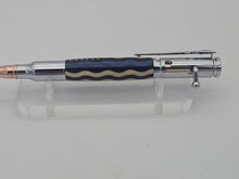Load image into Gallery viewer, Wood Inlay Thin Blue Line Hand Police Bolt Action Rifle Pen Rustic Flag, Law Enforcement Police Sheriff
