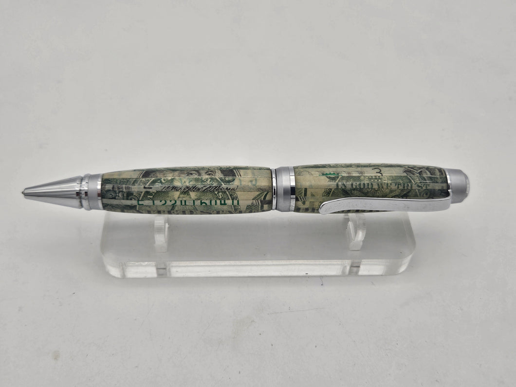 Large $1 Shredded U.S. Dollar Bill Money Handmade Pen Custom Ballpoint