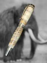 Load image into Gallery viewer, Mammoth Molar Tooth Fossil Custom Pen Handmade Rare 40,000 years old