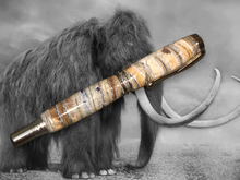Load image into Gallery viewer, Mammoth Molar Tooth Fossil Custom Pen Handmade Rare 40,000 years old