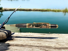 Load image into Gallery viewer, Large Mouth Bass Wood Inlay Ballpoint Pen Handmade (Copy)