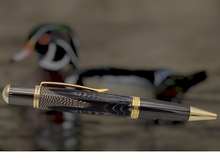 Load image into Gallery viewer, Wood Duck Bird Feather Ballpoint Pen Real Feathers