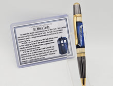 Load image into Gallery viewer, Tardis Dr. WHO Ballpoint Pen Real Pine Wood From the actual Tardis
