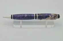 Load image into Gallery viewer, Purple Box Elder Wood Larger Cigar Style Balllpoint Pen Hand Made
