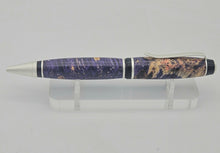 Load image into Gallery viewer, Purple Box Elder Wood Larger Cigar Style Balllpoint Pen Hand Made