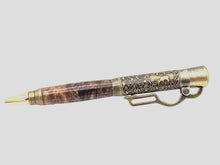 Load image into Gallery viewer, Lever Action Pen Winchester Model 1894 Rifle Pen Maple Burl Wood 2 Antique Brass Ballpoint