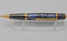 Load image into Gallery viewer, Abalone Premium Handmade Pen Ballpoint, Faceted, Gold and Titanium Custom
