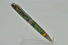 Load image into Gallery viewer, Green Computer Printed Circuit Board PCB Pen Green Board Antique Silver Premium Components Large