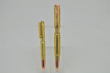 Load image into Gallery viewer, Bullet Cartridge Pen 300 Blackout Double Cartridge Ballpoint Gold Clip, Copper Bullet Tip