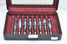 Load image into Gallery viewer, SPACE SHUTTLE, APOLLO 11, and LUNAR LANDING CUSTOM 8 PEN SET - AUTHENTIC SPACECRAFT EMBEDDED MATERIALS, LUNAR LANDING STAMPS - Custom, Rare and Limited