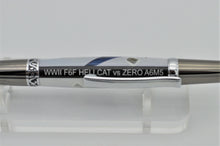 Load image into Gallery viewer, F6F HELLCAT and ZERO JAPANESE A6M5 WWII WARBIRD Relic Memorabilia Pen - Actual Material From Each Embedded, Certified LIMITED RARE
