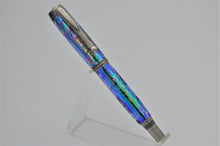 Load image into Gallery viewer, Custom Handmade Blue Iridescent Fountain Pen or Rollerball, Very Unique
