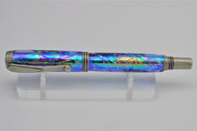 Load image into Gallery viewer, Custom Handmade Blue Iridescent Fountain Pen or Rollerball, Very Unique