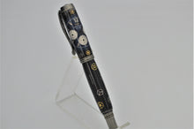 Load image into Gallery viewer, Watch Parts Pen Handcrafted Custom made with Dark Blue Dial Retired Breitling Watch, Fountain or Rollerball