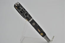Load image into Gallery viewer, Watch Parts Pen Handcrafted Custom made with Retired Black Dial Longines Watch, Rollerball

