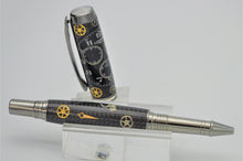 Load image into Gallery viewer, Watch Parts Pen Handcrafted Custom made with Retired Black Dial Longines Watch, Rollerball