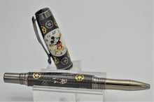 Load image into Gallery viewer, Mickey Watch Parts Pen Handcrafted Custom made with Retired White Watch Dial, Rollerball
