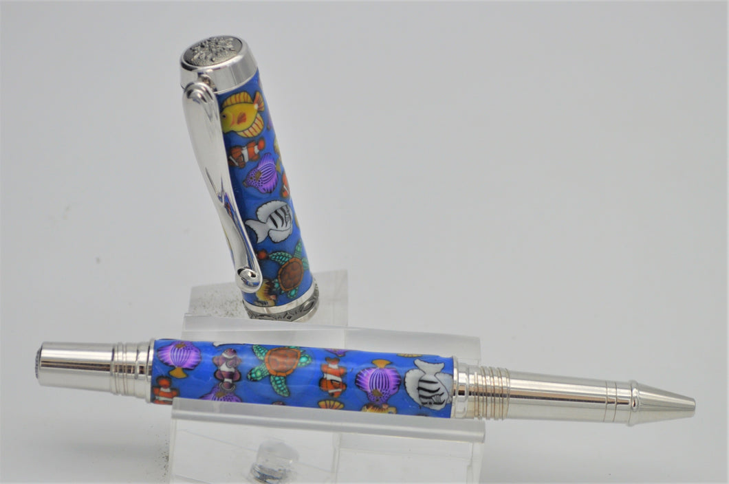 SEALIFE Highly Detailed Premium Pen Handcrafted Custom made, Rollerball or Fountain