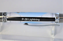 Load image into Gallery viewer, P-38 LIGHTNING P 38 WWII WARBIRD Relic Memorabilia Pen - Actual P38 Lightning Material Embedded, Certified LIMITED RARE