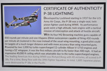 Load image into Gallery viewer, P-38 LIGHTNING P 38 WWII WARBIRD Relic Memorabilia Pen - Actual P38 Lightning Material Embedded, Certified LIMITED RARE
