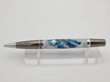 Load image into Gallery viewer, CURTIS P-40B TOMAHAWK PEN RARE! Sole Pearl Harbor Survivor Warbird, Authentic Embedded Airplane Metal, Custom Handmade, WWII, FREE SHIPPING