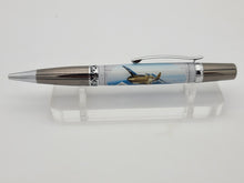 Load image into Gallery viewer, CURTIS P-40B TOMAHAWK PEN RARE! Sole Pearl Harbor Survivor Warbird, Authentic Embedded Airplane Metal, Custom Handmade, WWII, FREE SHIPPING