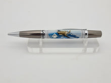 Load image into Gallery viewer, CURTIS P-40B TOMAHAWK PEN RARE! Sole Pearl Harbor Survivor Warbird, Authentic Embedded Airplane Metal, Custom Handmade, WWII, FREE SHIPPING