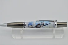 Load image into Gallery viewer, P-51B MUSTANG Ballpoint Pen, Handmade, Lt. William Lacey, With Authentic Aircraft Fragment From This WWII Aircraft
