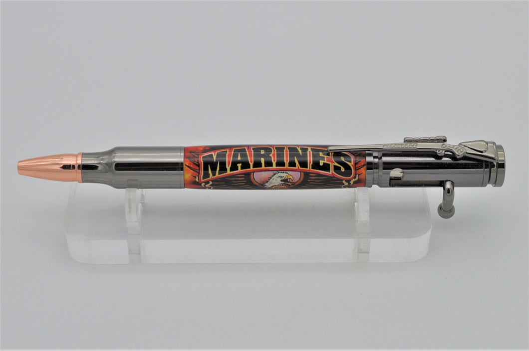MARINES Military Bolt Action Rifle Patriotic Handmade Free Shipping