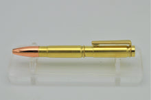 Load image into Gallery viewer, Bullet Cartridge Pen 300 Blackout Double Cartridge Ballpoint Gold Clip, Copper Bullet Tip
