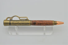 Load image into Gallery viewer, Lever Action Pen Winchester Model 1894 Rifle Pen Bubinga Wood Antique Brass Ballpoint