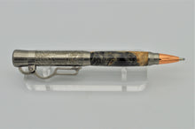 Load image into Gallery viewer, Lever Action Pen Winchester Model 1894 Rifle Pen Buckeye Burl Antique Nickel Ballpoint