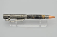 Load image into Gallery viewer, Lever Action Pen Winchester Model 1894 Rifle Pen Buckeye Burl Antique Nickel Ballpoint