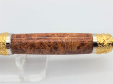 Load image into Gallery viewer, ORIENTAL DRAGON PREMIUM FOUNTAIN INK PEN 22k GOLD COLLECTOR GRADE AMBOYNA BURL