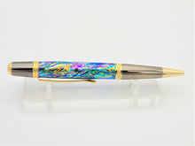 Load image into Gallery viewer, Sierra Handmade Custom Pen Blue Galaxy Color body, Ballpoint Stunning Colors Changes
