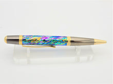 Load image into Gallery viewer, Sierra Handmade Custom Pen Blue Galaxy Color body, Ballpoint Stunning Colors Changes