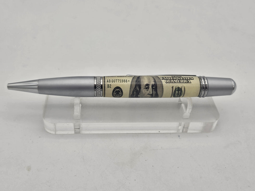 $100 Money Pen, Ballpoint, Hand Crafted