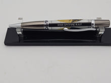 Load image into Gallery viewer, SPITFIRE WWII FIGHTER AIRPLANE PROPELLER EMBEDDED MATERIAL CUSTOM PEN, BATTLE OF BRITAIN RARE!! Custom Handmade, FREE SHIPPING
