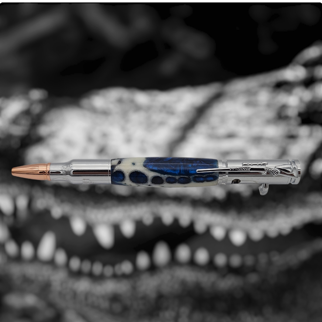 Alligator Jaw Bone Bolt Acion Cartridge Ballpoint Pen