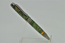 Load image into Gallery viewer, Green Computer Printed Circuit Board PCB Pen Green Board Antique Silver Premium Components Large
