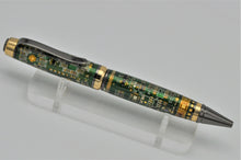 Load image into Gallery viewer, Green Computer Printed Circuit Board PCB Pen Gold and Gun Metal Premium Components
