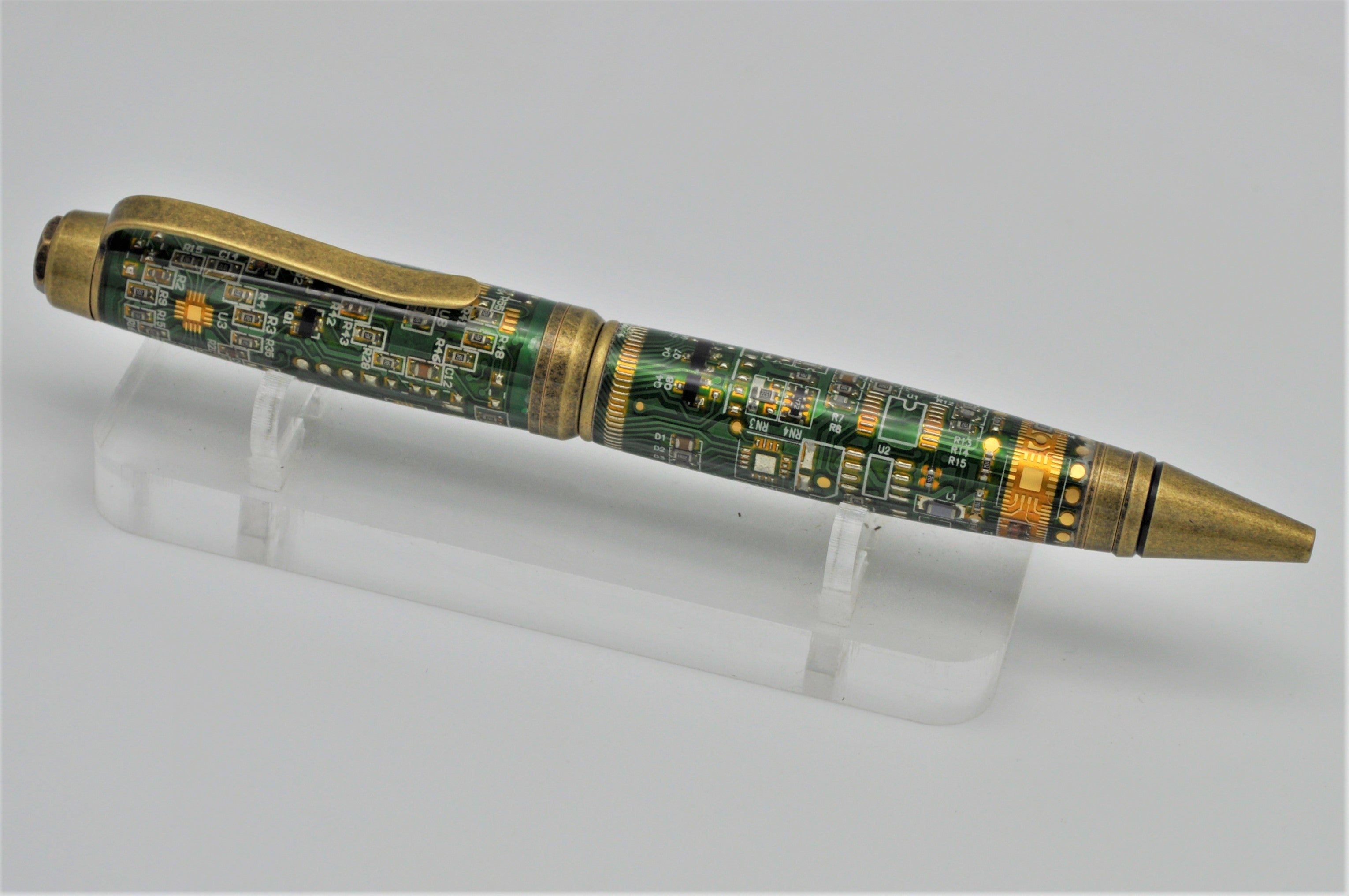Green Computer Printed Circuit Board PCB Pen Antique Brass - Premium C ...