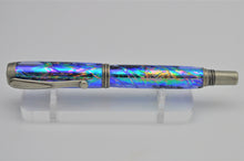 Load image into Gallery viewer, Custom Handmade Blue Iridescent Fountain Pen or Rollerball, Very Unique
