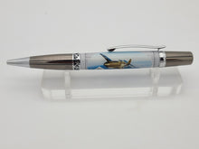Load image into Gallery viewer, CURTIS P-40B TOMAHAWK PEN RARE! Sole Pearl Harbor Survivor Warbird, Authentic Embedded Airplane Metal, Custom Handmade, WWII, FREE SHIPPING
