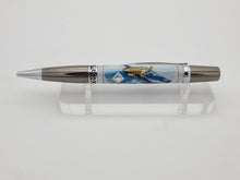 Load image into Gallery viewer, CURTIS P-40B TOMAHAWK PEN RARE! Sole Pearl Harbor Survivor Warbird, Authentic Embedded Airplane Metal, Custom Handmade, WWII, FREE SHIPPING
