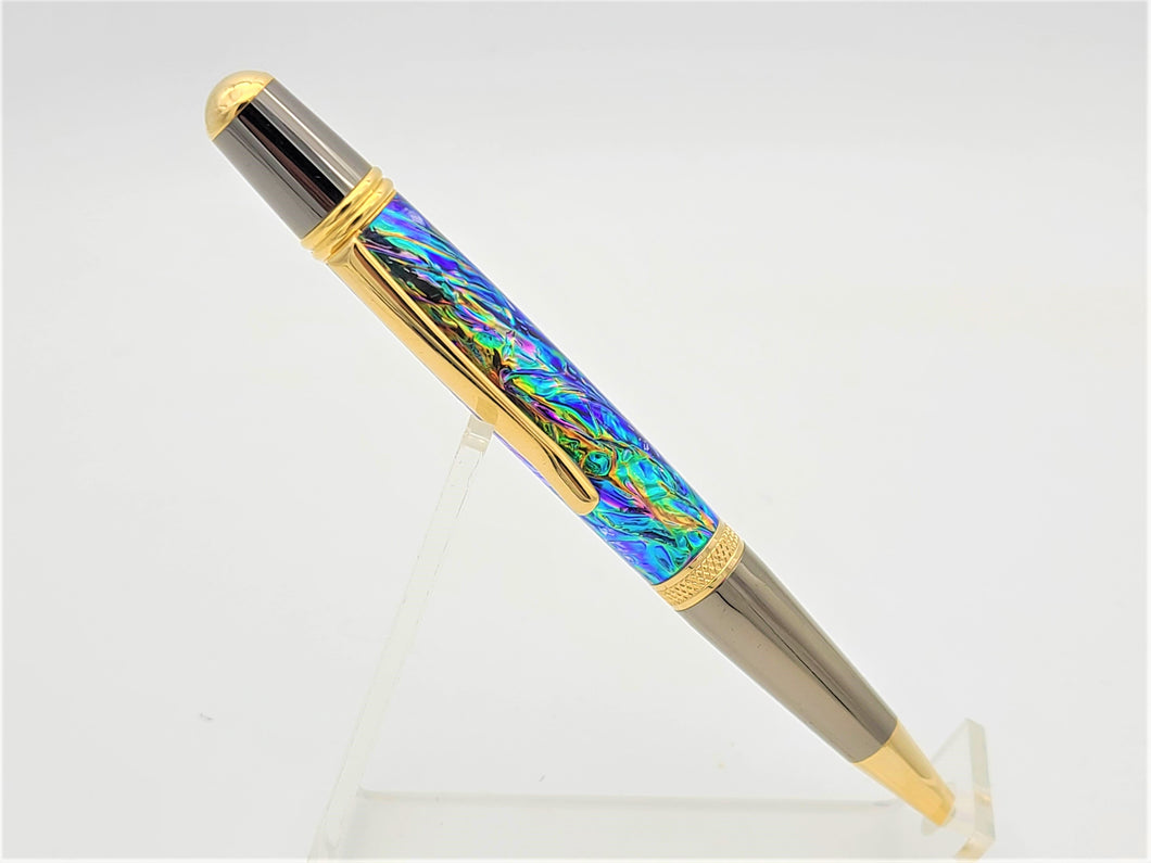 Sierra Handmade Custom Pen Blue Galaxy Color body, Ballpoint Stunning Colors Changes