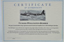 Load image into Gallery viewer, VICKERS WELLINGTOM BOMBER WWII Relic Memorabilia Pen - Actual Wellington Material Embedded, Certified LIMITED RARE
