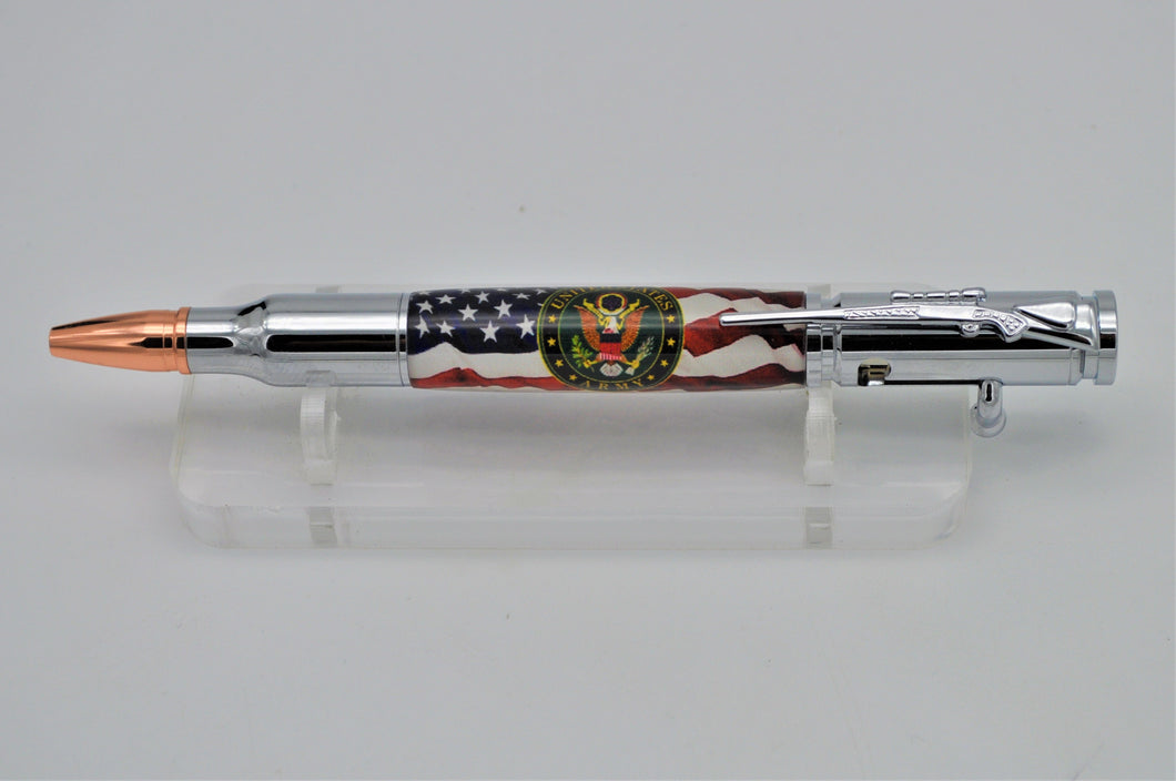 Bolt Action Rifle Pen, U.S. Army Patriotic U.S. Flag